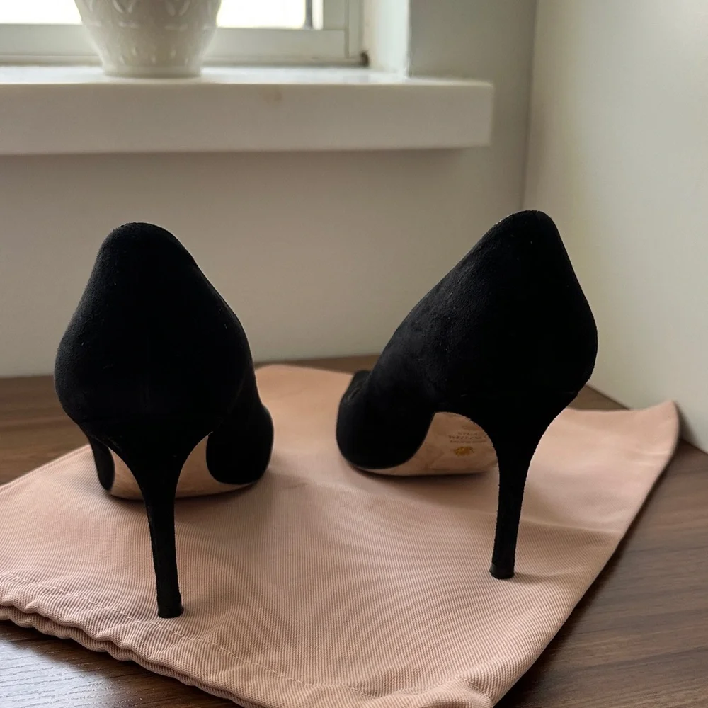Stuart Weitzman Power 85 Suede Pumps - Picture 4 of 5